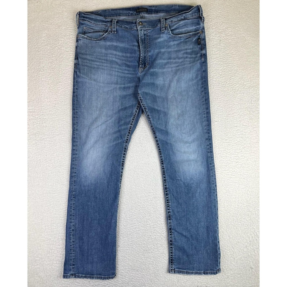 Silver Jeans‎ Co Grayson Mens 40x32 Blue Relaxed Straight Stretch M33314RAS313